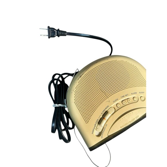 VINTAGE‎ Sony Dream Machine ICF-C211 AM/FM Alarm Clock Radio White Tested Works - Picture 3 of 7